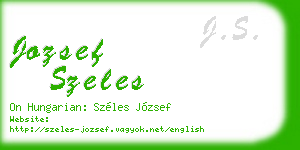 jozsef szeles business card