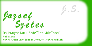 jozsef szeles business card